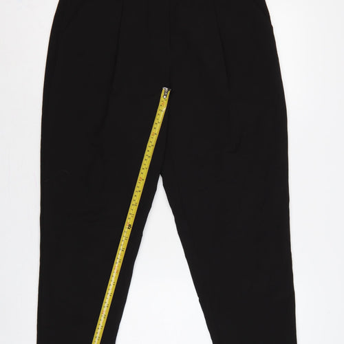 New Look Women Black UK 10 High Rise Tapered Tailored Trousers