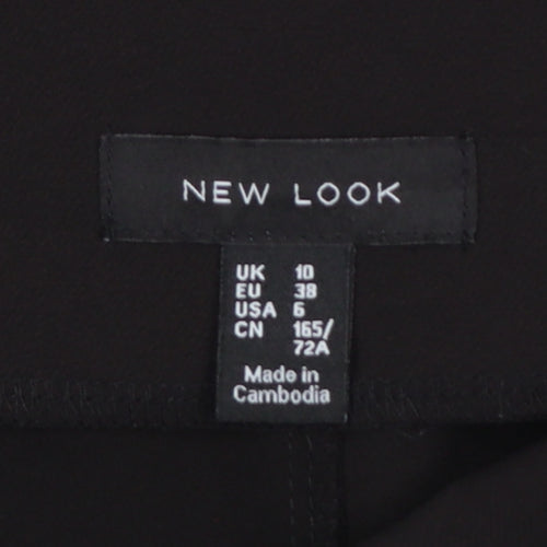 New Look Women Black UK 10 High Rise Tapered Tailored Trousers