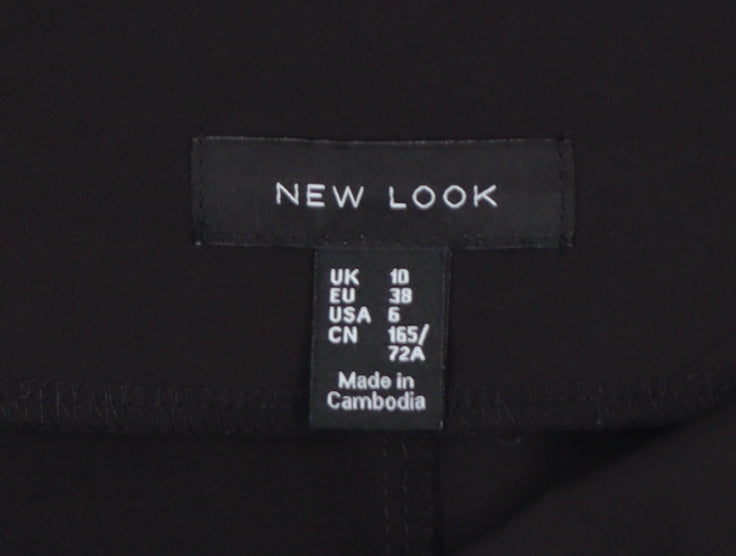 New Look Women Black UK 10 High Rise Tapered Tailored Trousers