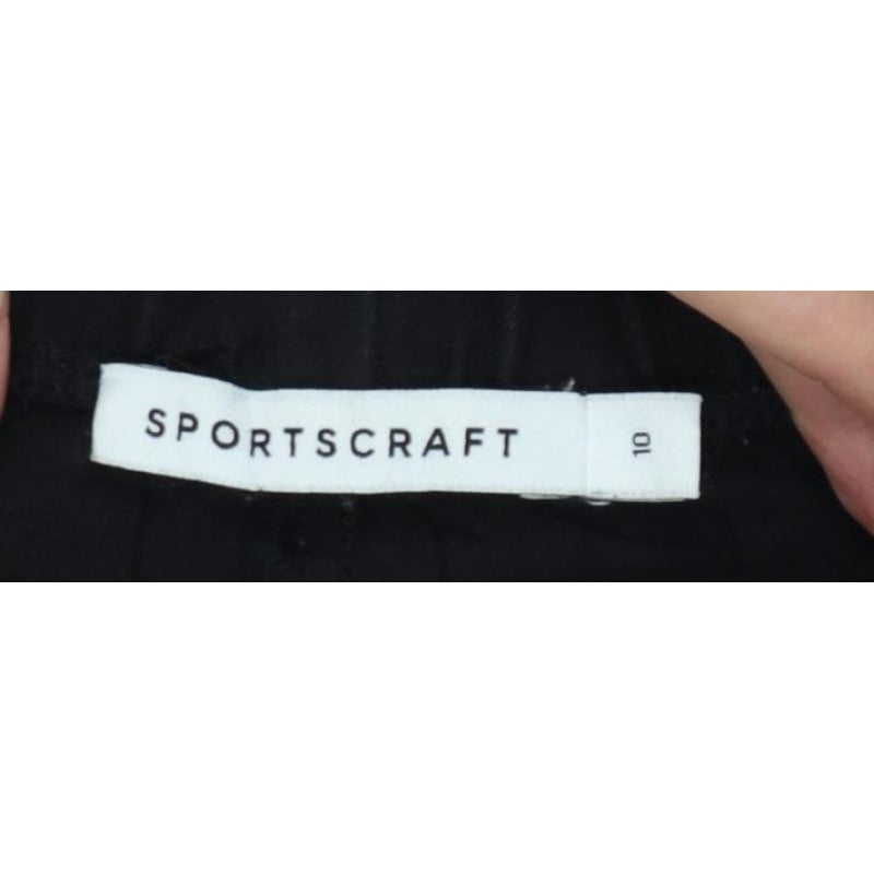 Sportscraft Women’s Black Size 10 Slim Tapered Elastic Waist Trousers