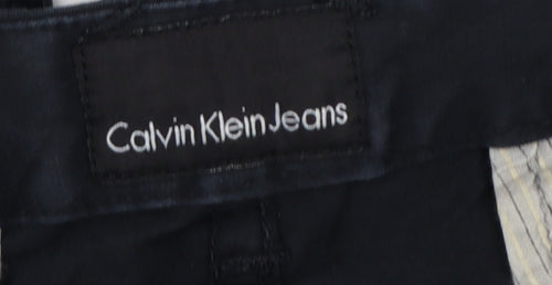Calvin Klein Jeans Men Black W31 L34 Cargo Trousers Straight Leg