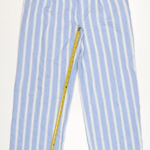 Autograph Women’s Blue Stripe High Rise Pleated Trousers UK 16
