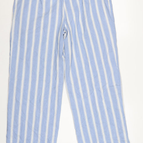 Autograph Women’s Blue Stripe High Rise Pleated Trousers UK 16