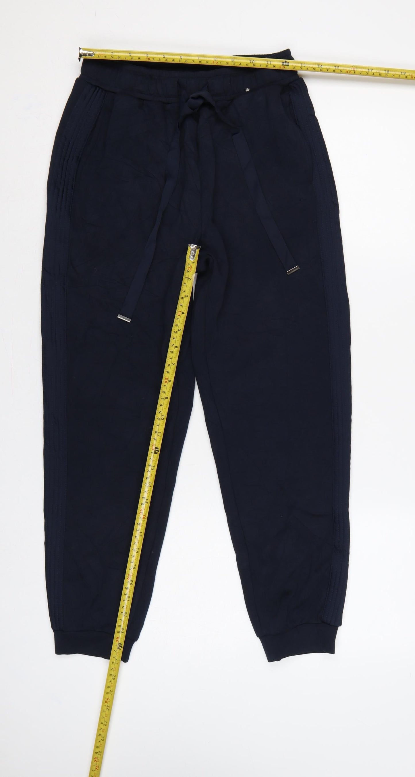 Marks & Spencer Women’s Navy Size 8 Short Tapered Jogger Trousers