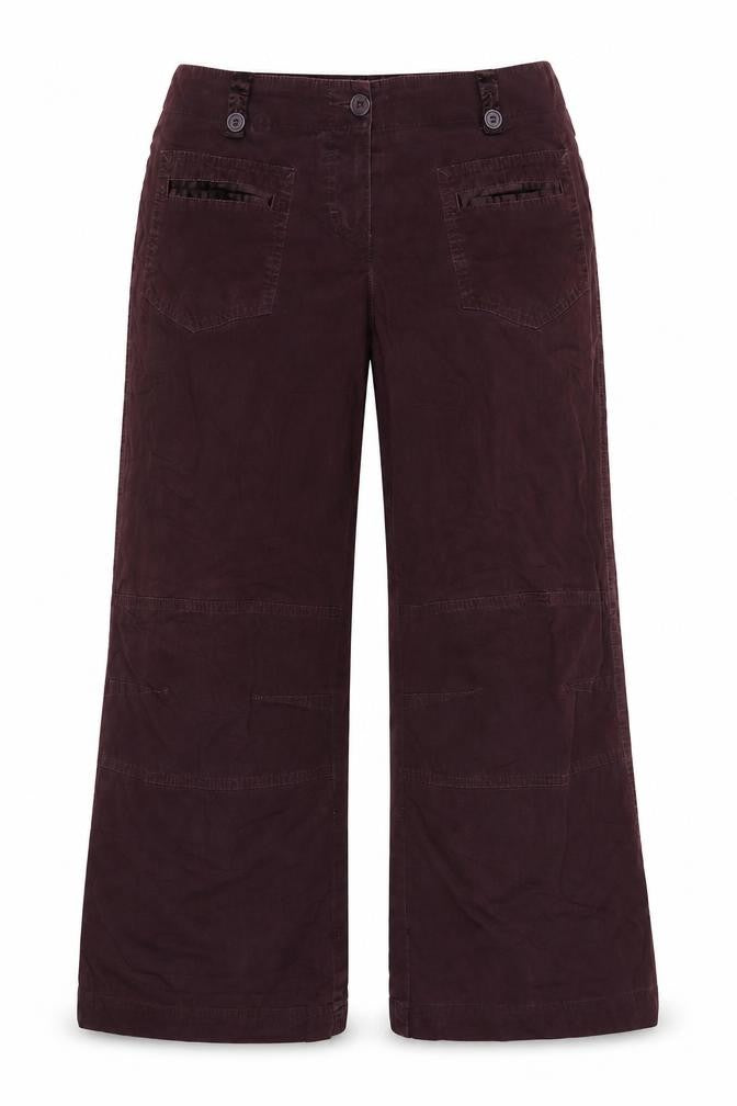 Marks & Spencer Women’s Aubergine Wide Leg Trousers UK 12