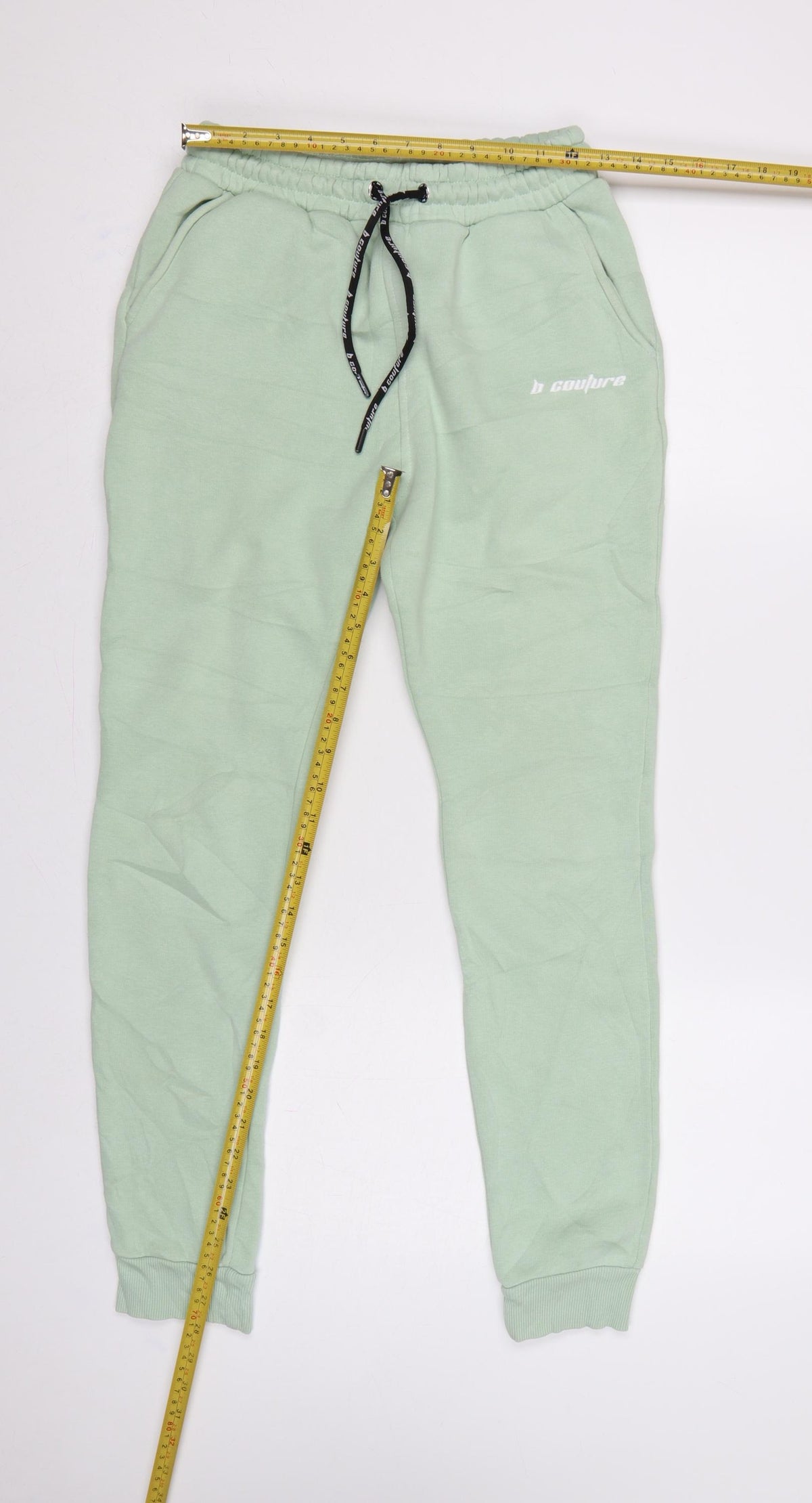 Couture London Women’s Mint Green M Jogger Sweatpants Drawstring Logo