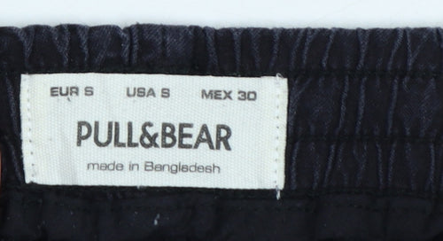 Pull&Bear Women’s Black S Cotton Drawstring Jogger Trousers