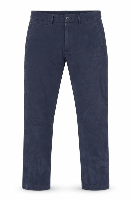 Marks and Spencer Men's Blue 32in Regular Stretch Chino Trousers