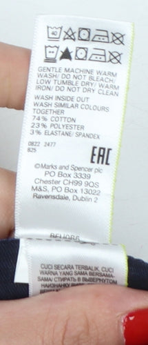 Marks & Spencer Women Blue UK 12 Long Skinny Stretch Jeggings