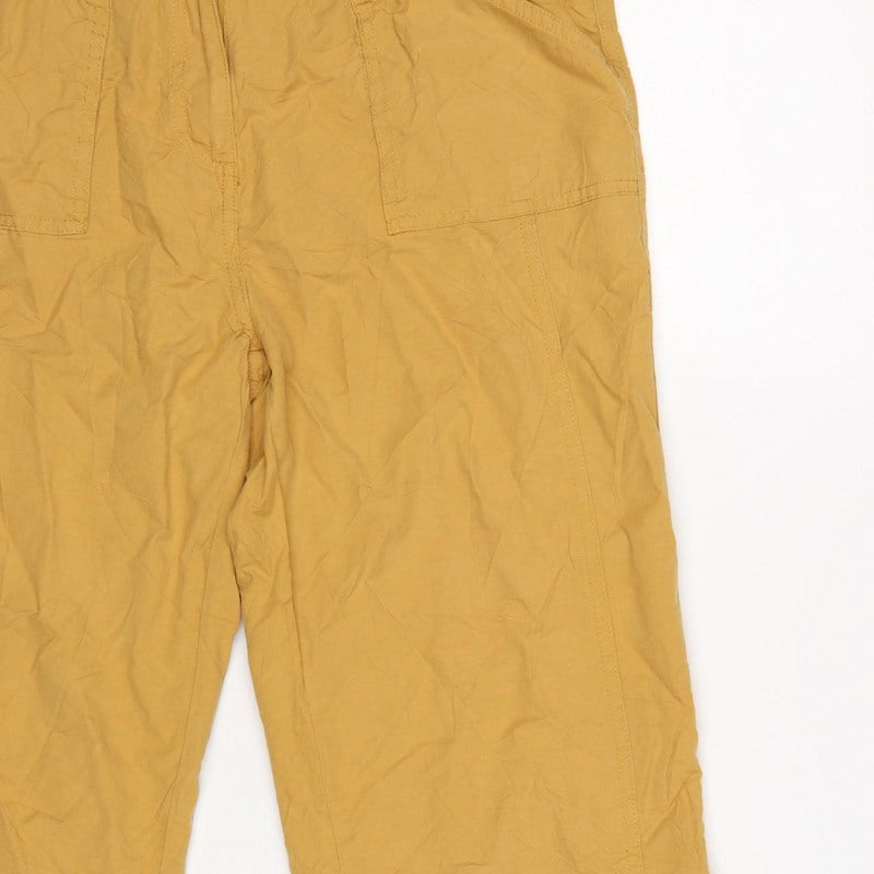 casualclub Women’s Yellow UK 12 Cropped Trousers Pockets