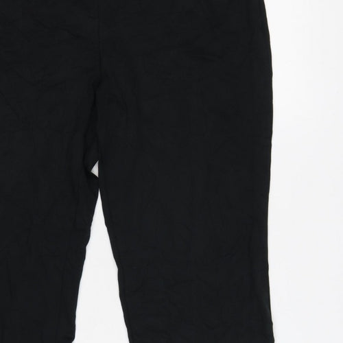 Marks & Spencer Women’s Black UK 12 Short Straight Trousers