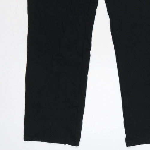 Marks & Spencer Women’s Black UK 12 Short Straight Trousers