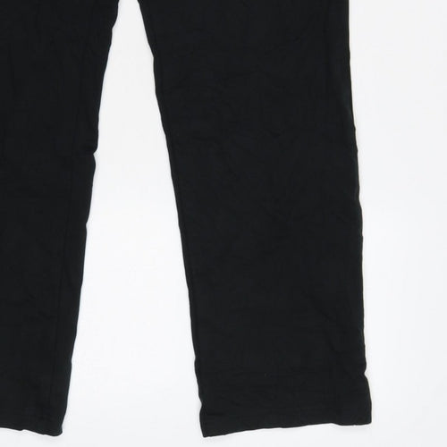 Marks & Spencer Women’s Black UK 12 Short Straight Trousers