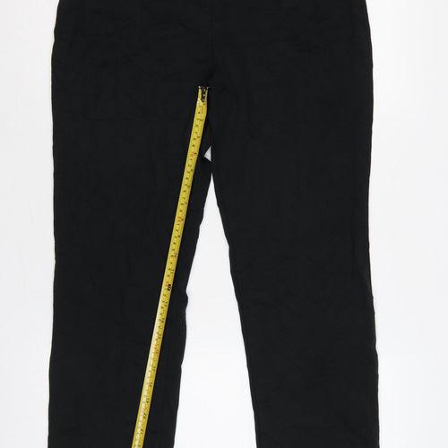 Marks & Spencer Women’s Black UK 12 Short Straight Trousers