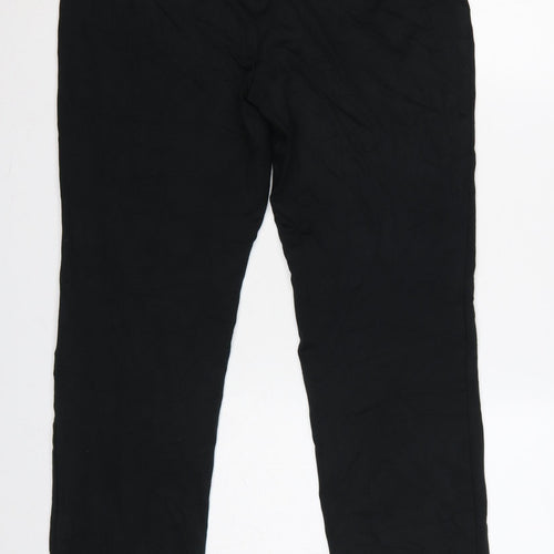 Marks & Spencer Women’s Black UK 12 Short Straight Trousers