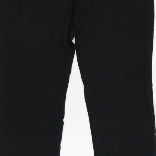 Marks & Spencer Women’s Black UK 12 Short Straight Trousers