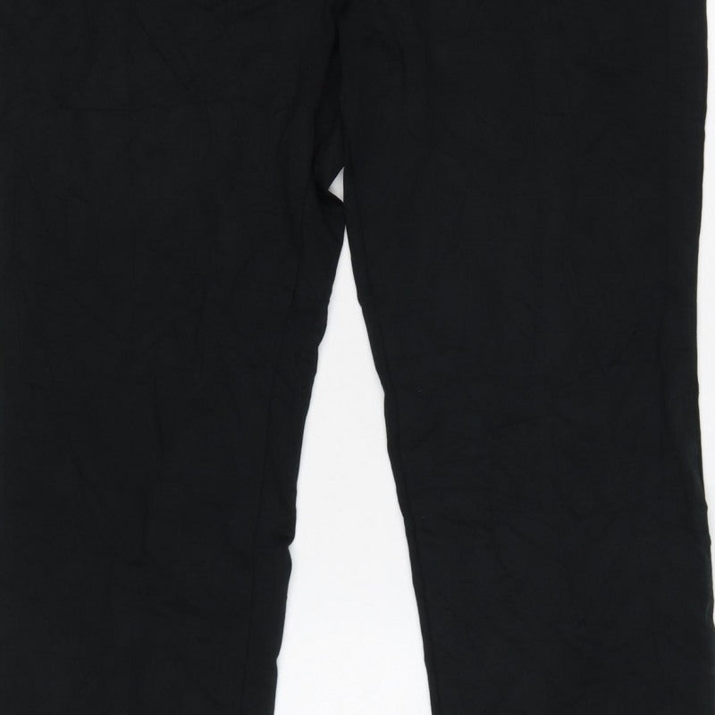 Marks & Spencer Women’s Black UK 12 Short Straight Trousers