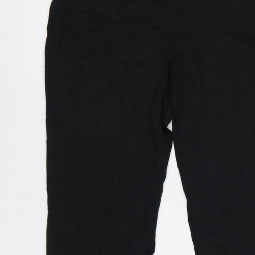 Marks & Spencer Women’s Black UK 12 Short Straight Trousers
