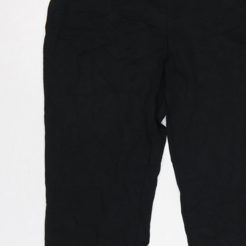 Marks & Spencer Women’s Black UK 12 Short Straight Trousers