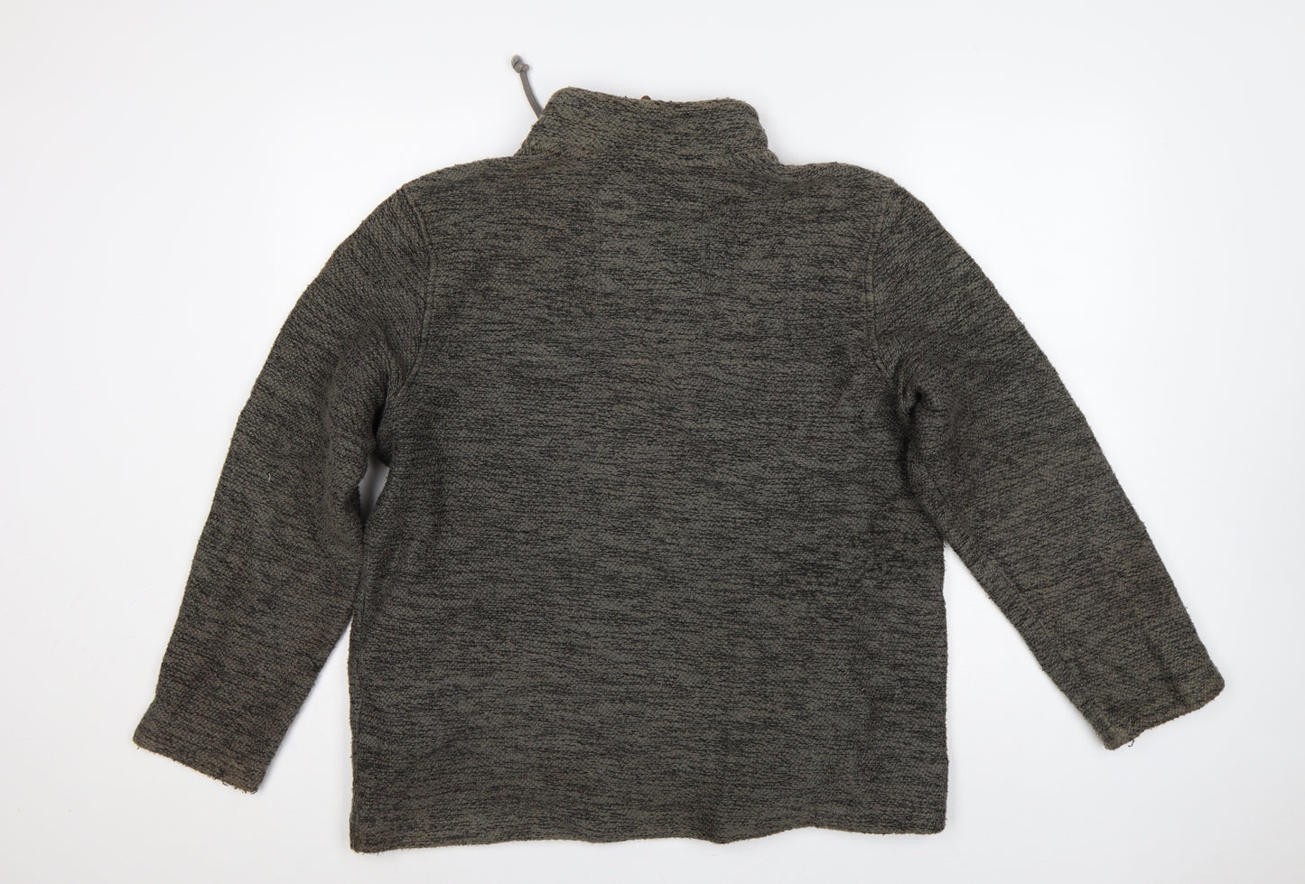 Weird Fish Men’s Grey M 1/4 Zip Fleece Sweatshirt Embroidered Logo