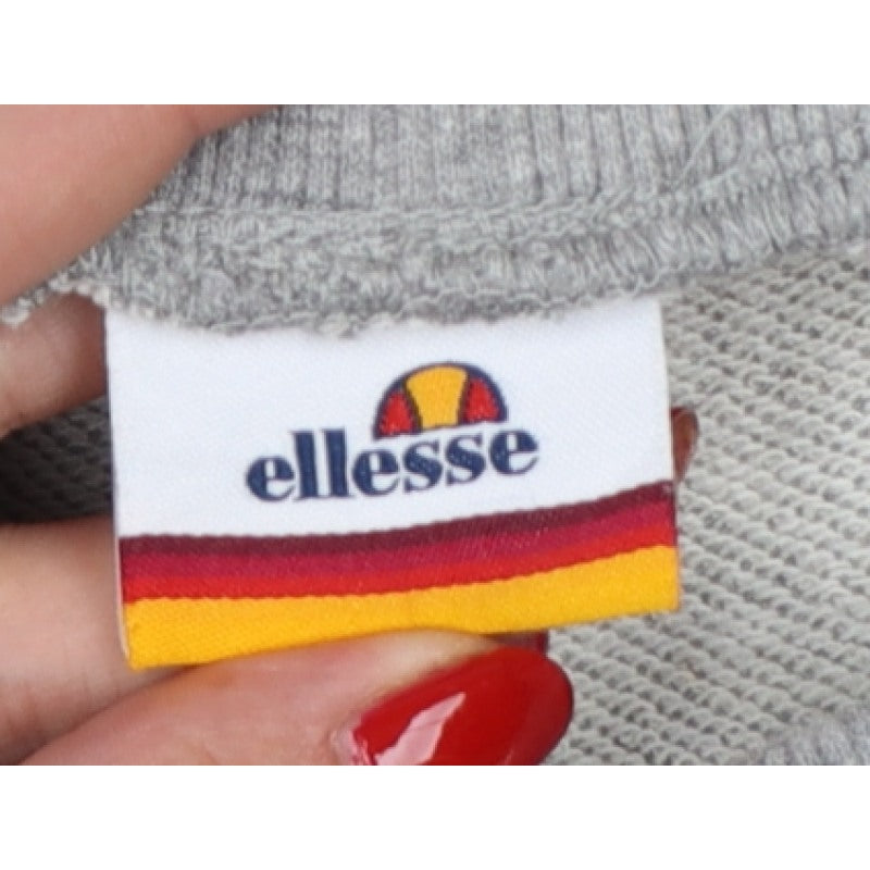 Additional view of Ellesse Women Grey Logo Jogger Sweatpants UK 8 Drawstring