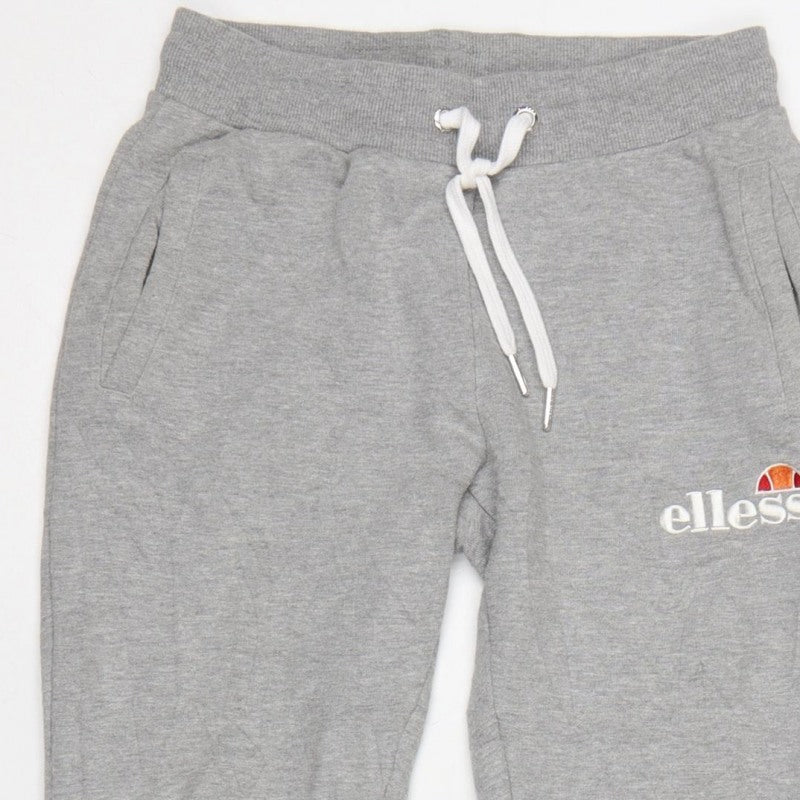 Additional view of Ellesse Women Grey Logo Jogger Sweatpants UK 8 Drawstring