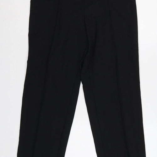 M&S Women’s Black UK 14 Straight Leg Elastic Waist Work Trousers