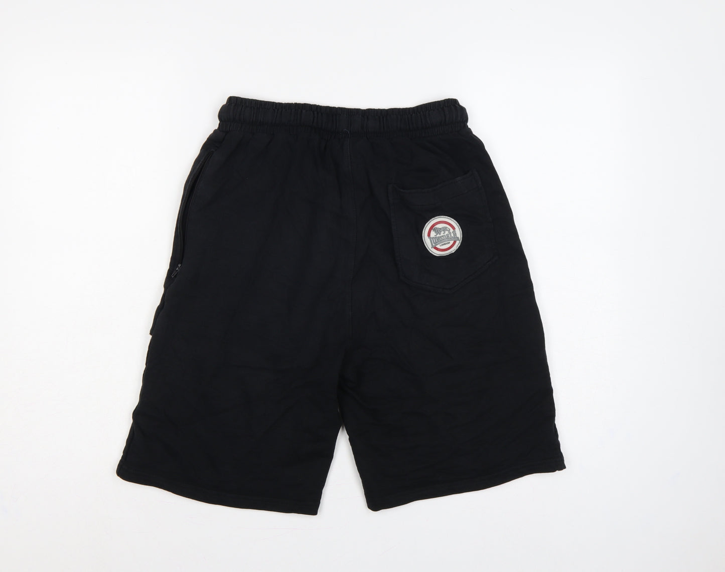 Lonsdale Men's Black M Sweat Shorts Drawstring Logo Pockets