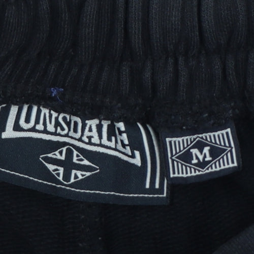 Lonsdale Men's Black M Sweat Shorts Drawstring Logo Pockets