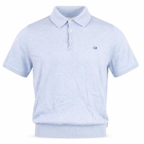 Ben Sherman Men's Blue Cotton Logo Short Sleeve Knit Polo Shirt Size S