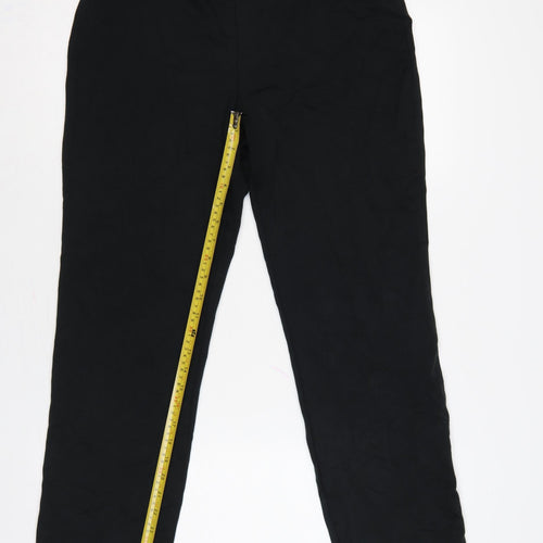 M&S Women’s Black Size 12 Short Straight Leg Stretch Trousers