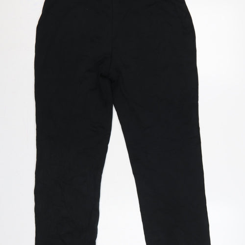 M&S Women’s Black Size 12 Short Straight Leg Stretch Trousers