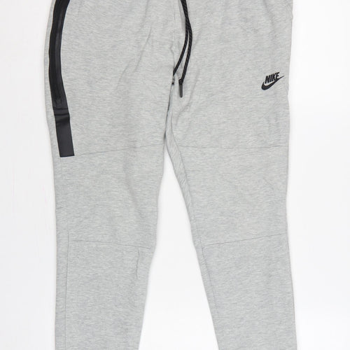Nike Men's Grey S Jogger Sweatpants Zip Pocket Drawstring