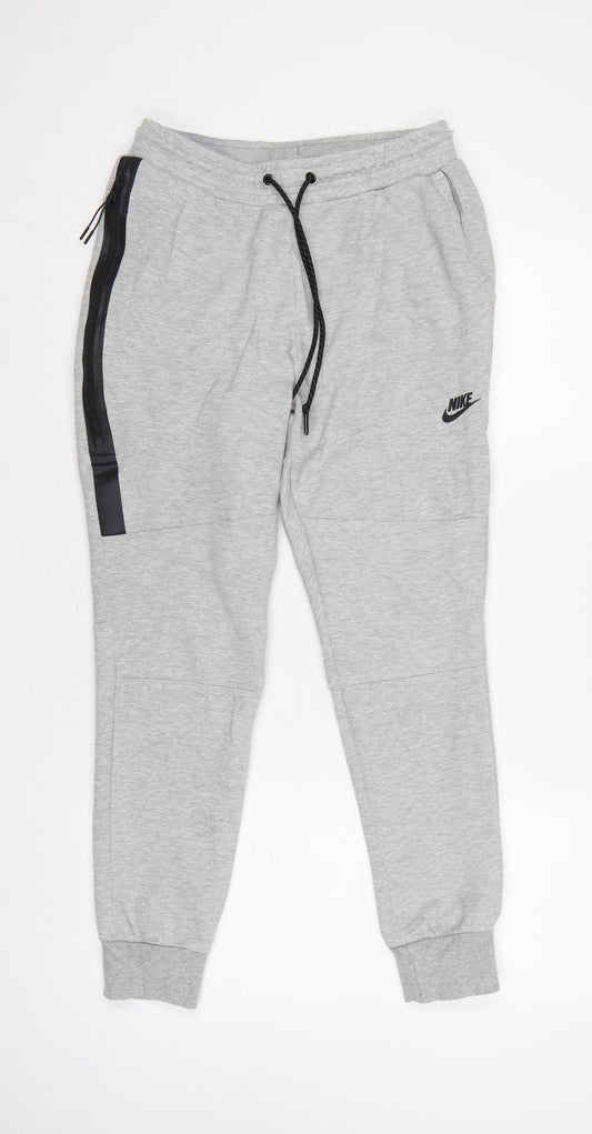 Nike Men's Grey S Jogger Sweatpants Zip Pocket Drawstring