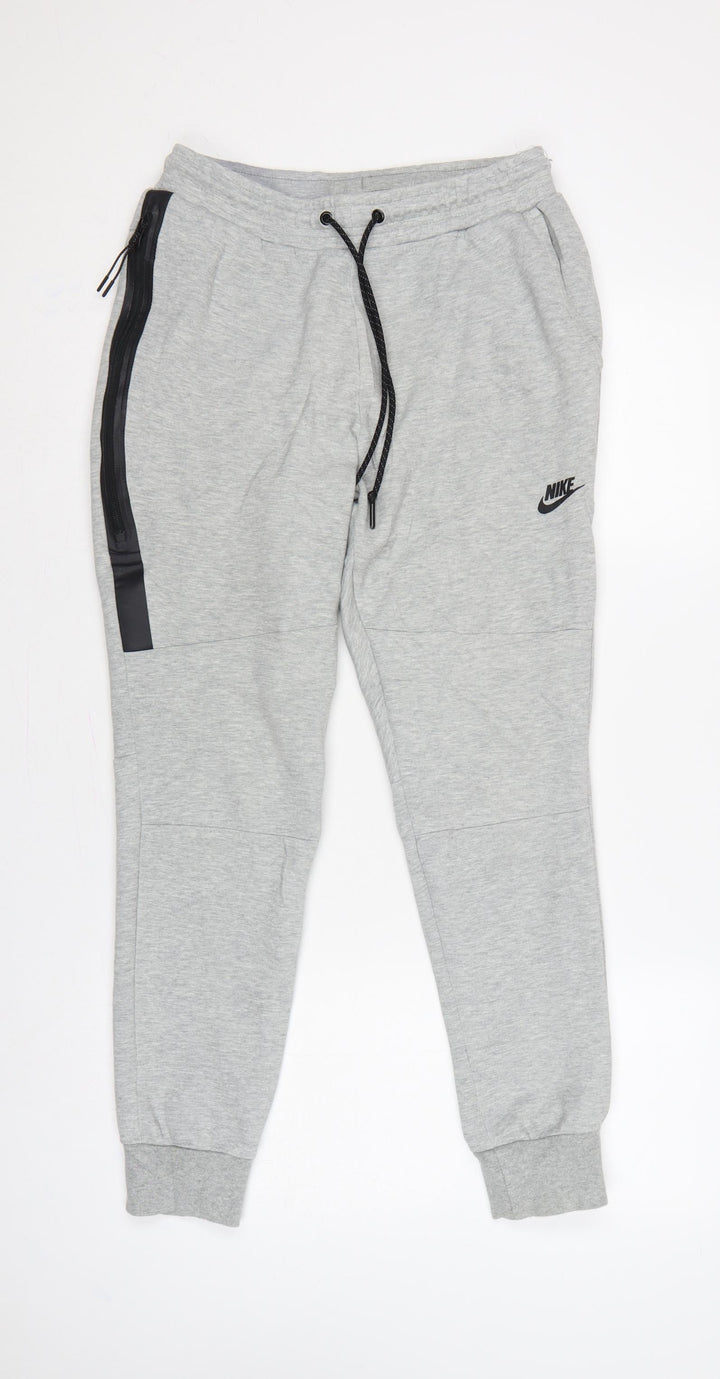 Nike Men's Grey S Jogger Sweatpants Zip Pocket Drawstring