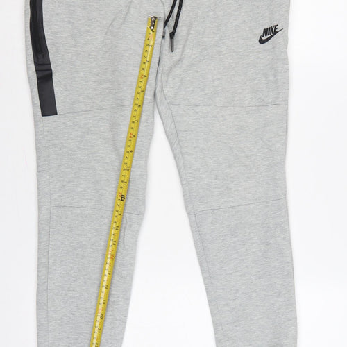 Nike Men's Grey S Jogger Sweatpants Zip Pocket Drawstring