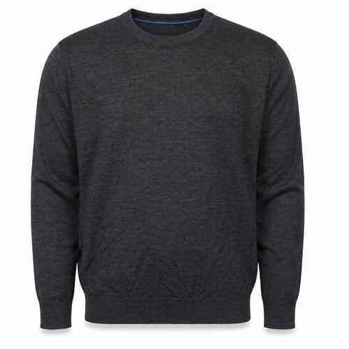 Pierre Cardin Mens Grey L Crew Neck Logo Knit Pullover Jumper