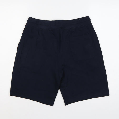Marks and Spencer Men’s Blue M 34in Drawstring Cotton Sweat Shorts