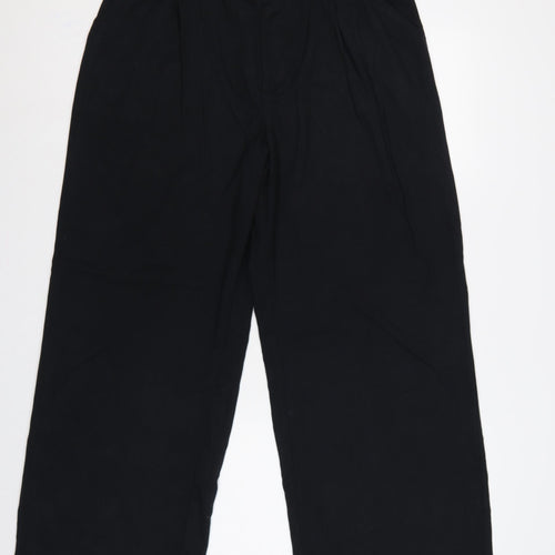 Hollister Women’s Black UK 12R High Rise Livvy Wide Leg Trousers W31