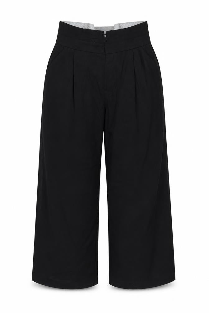 Hollister Women’s Black UK 12R High Rise Livvy Wide Leg Trousers W31