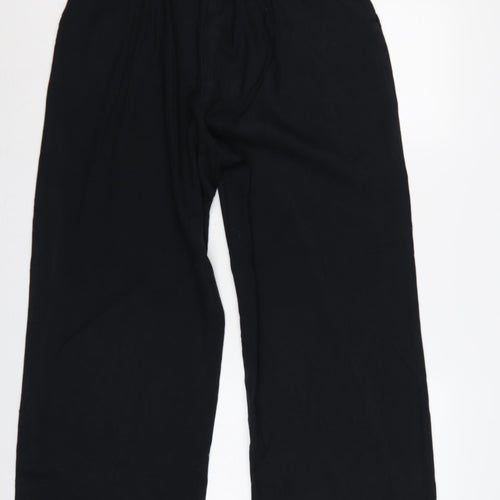 Hollister Women’s Black UK 12R High Rise Livvy Wide Leg Trousers W31