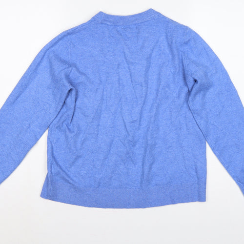 Marks and Spencer Womens Blue M Cashmere Blend Crew Neck Pullover