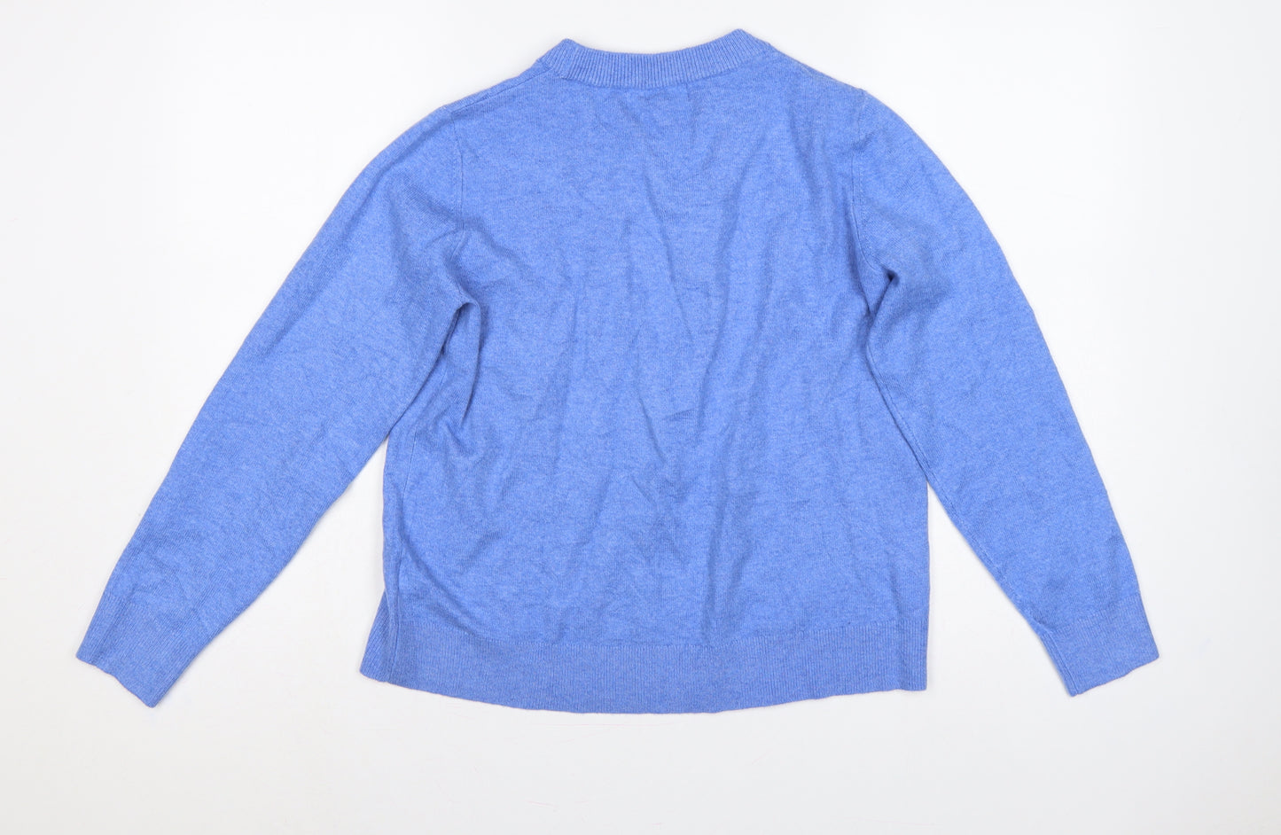 Marks and Spencer Womens Blue M Cashmere Blend Crew Neck Pullover