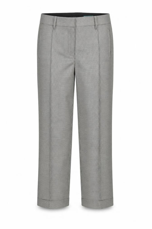 Marks and Spencer Autograph Women Grey Check Straight Trousers UK 14