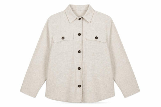 Marks & Spencer Women Beige UK 20 Relaxed Linen Button-Up Shirt