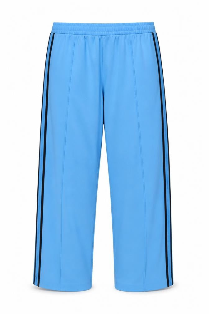 Marks & Spencer Women Blue Wide Leg High Rise Trousers UK 18 Short
