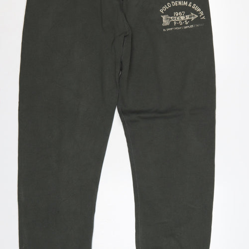 Denim & Supply Ralph Lauren Men’s Black XL Logo Sweatpants Joggers