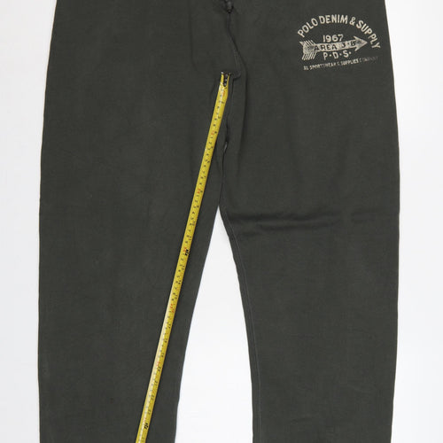 Denim & Supply Ralph Lauren Men’s Black XL Logo Sweatpants Joggers