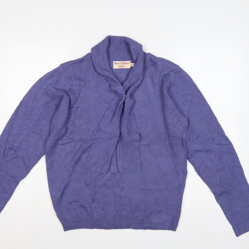 Honor Millburn at EWM Women Purple Size 16 Cowl Neck Pullover Jumper