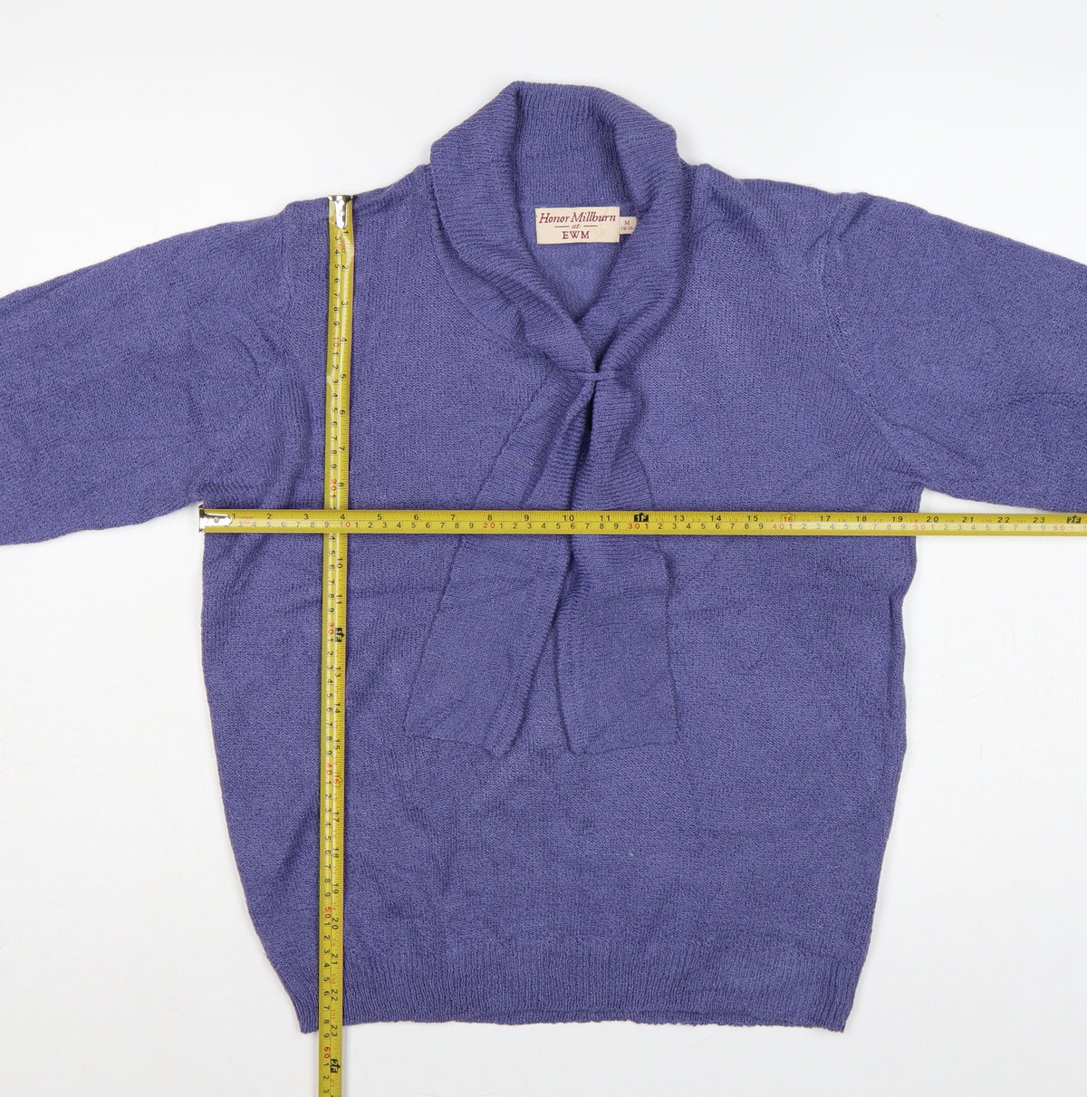 Honor Millburn at EWM Women Purple Size 16 Cowl Neck Pullover Jumper